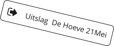 Uitslag  De Hoeve 21Mei